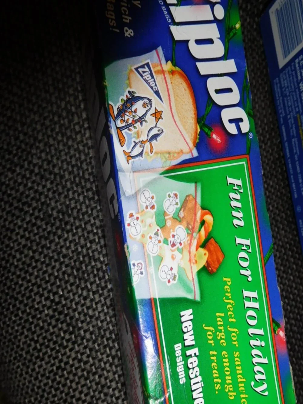Vintage Ziploc Holiday Bags Treats Cookies Christmas Three Designs NOS Santa